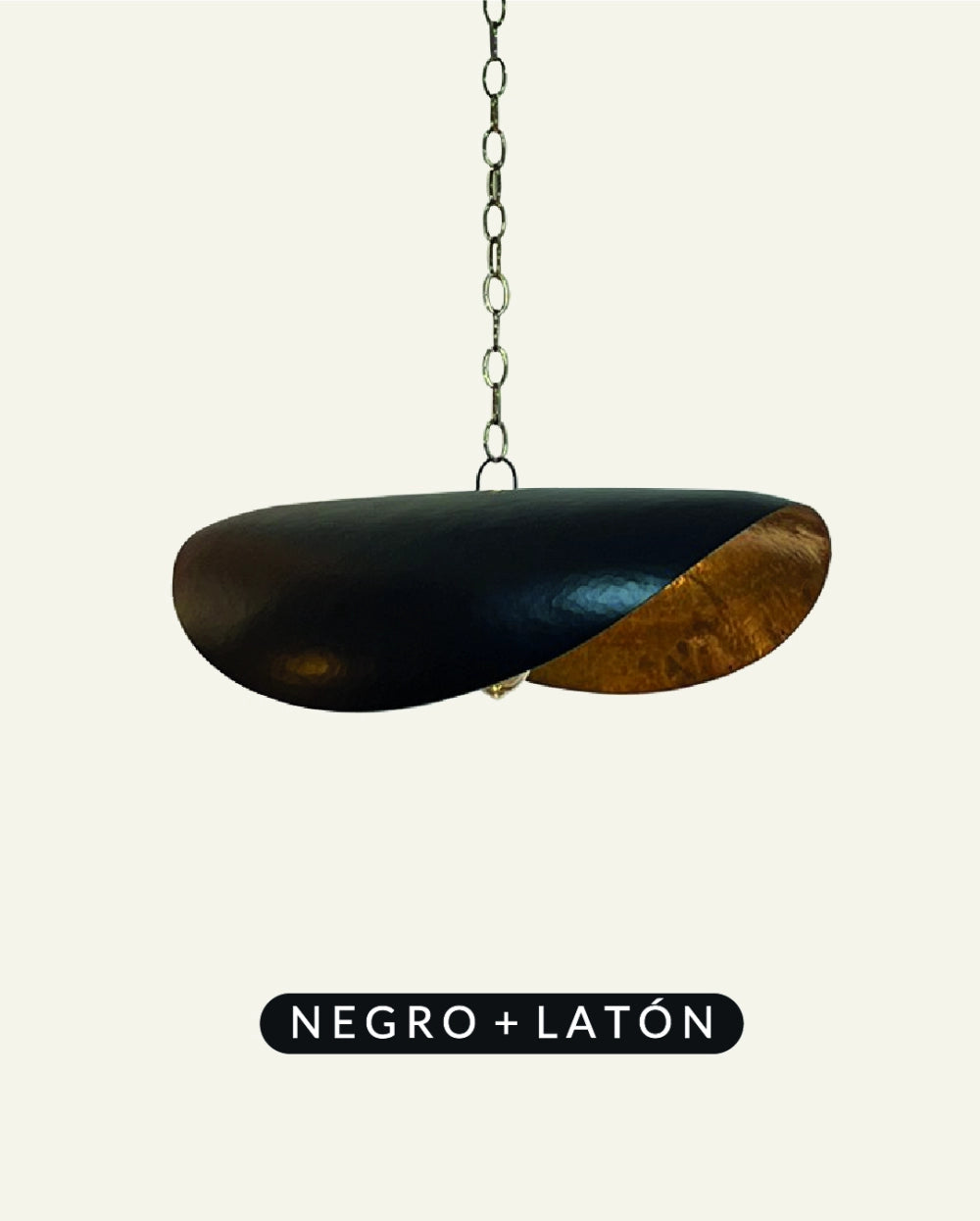 Lámpara Colgante De Latón Martillado